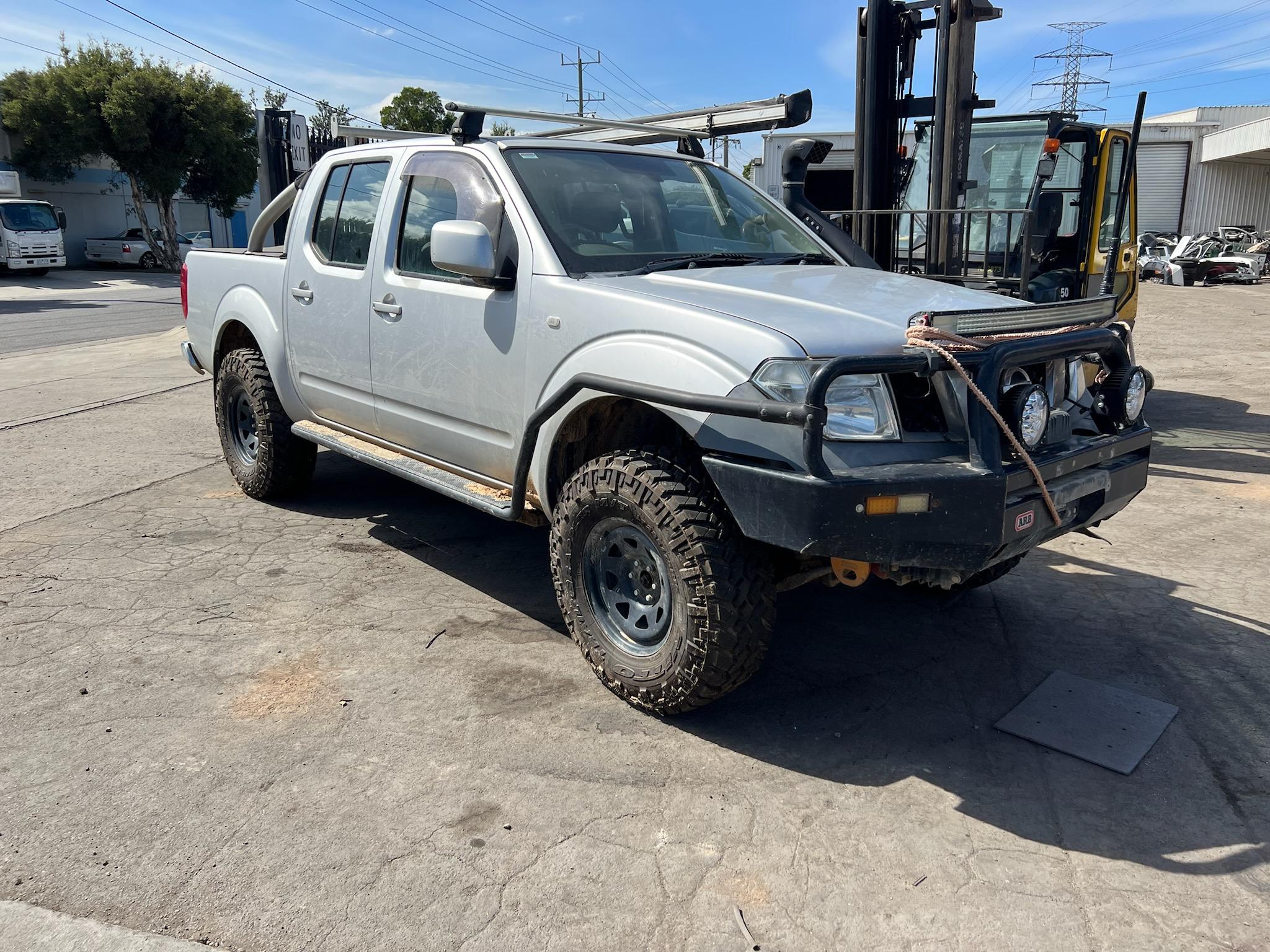 NISSAN NAVARA D40 MNT YD25 ARB BULLBAR SILVER 2010 WRECKING