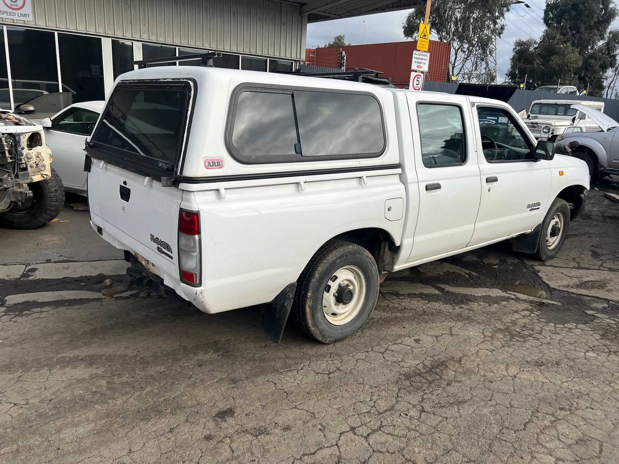 NISSAN NAVARA D22 2WD KA24 WHITE CANOPY 1999 WRECKING