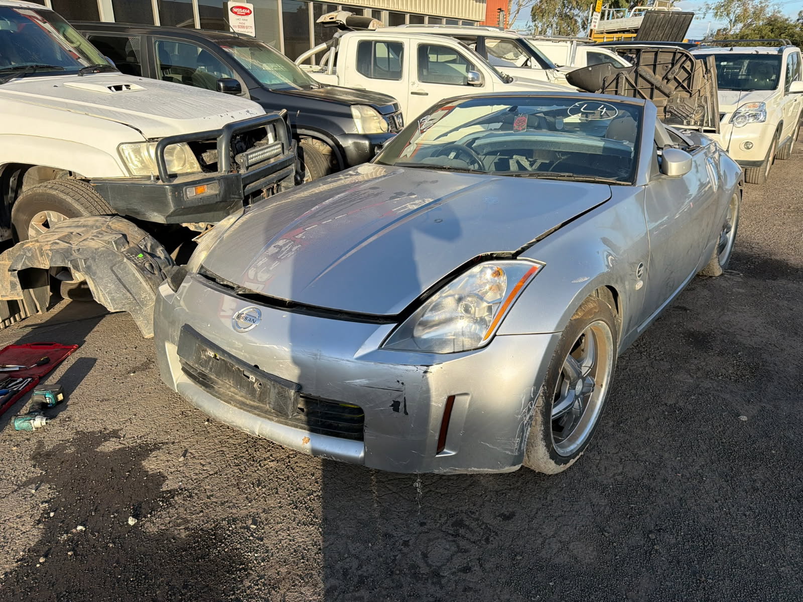 350Z Z33 CONVERTIBLE VQ35 V6 SILVER 2003 WRECKING