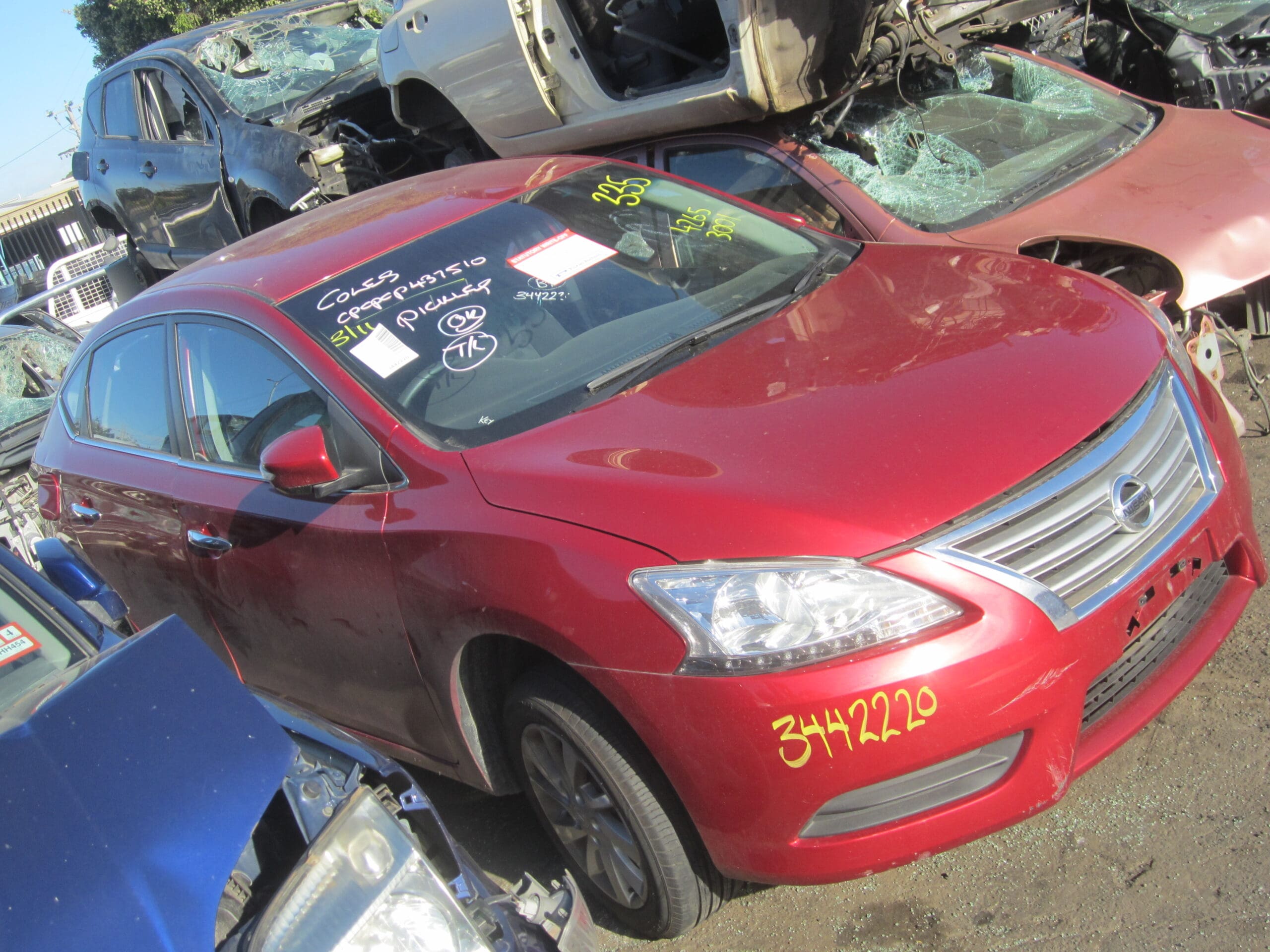 NISSAN PULSAR B17 SEDAN 2013 WRECKING