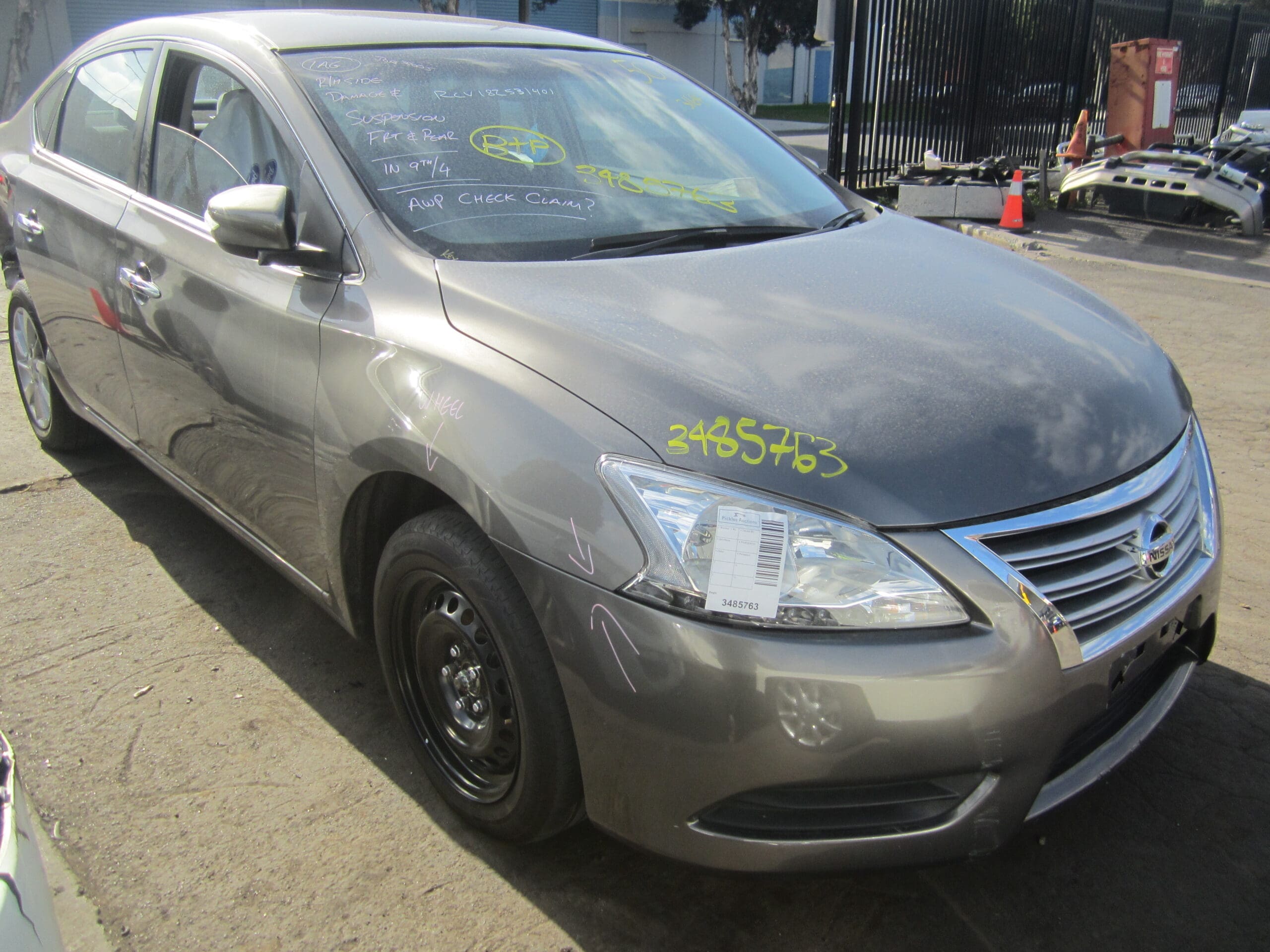 NISSAN PULSAR B17 ST SEDAN 1.8 CVT AUTO 2013 WRECKING