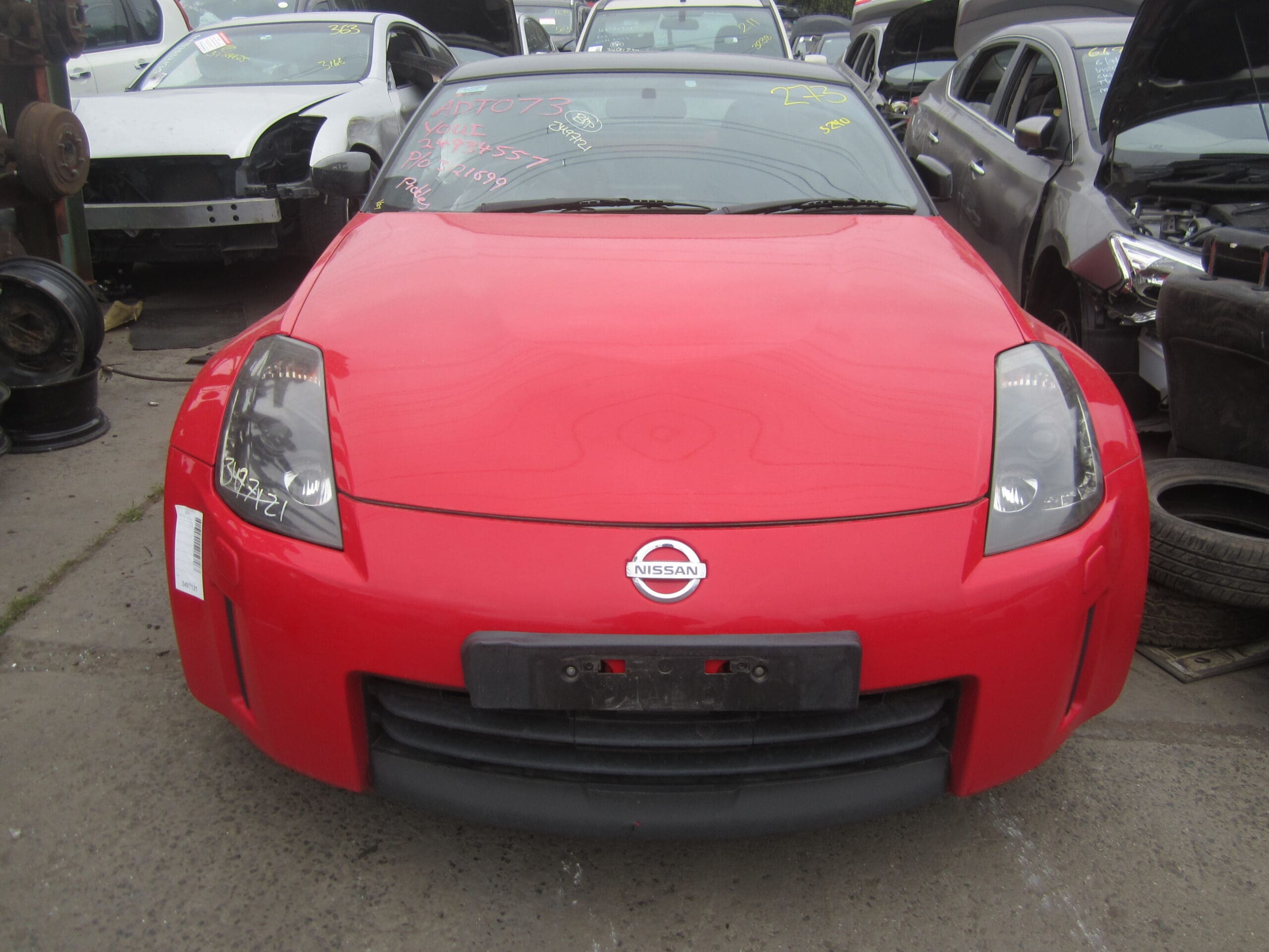 NISSAN 350Z Z33 COUPE VQ35 V6 MANUAL RED 2008 WRECKING