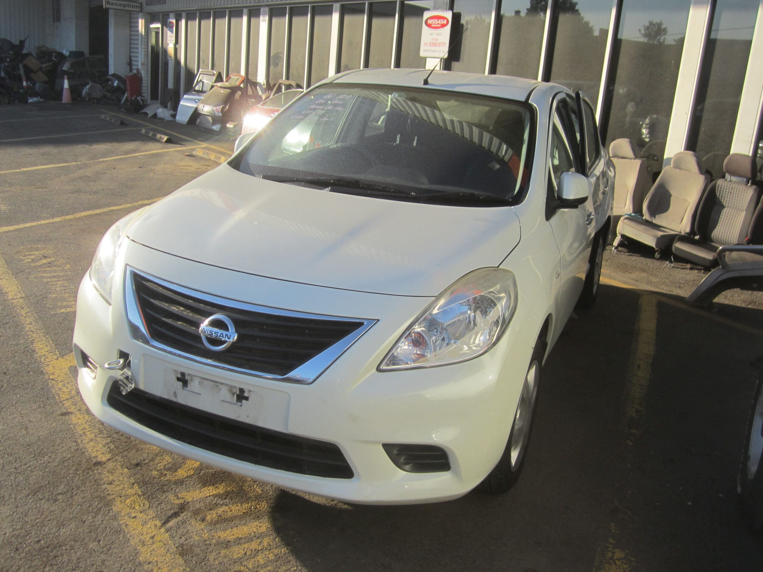 NISSAN ALMERA N17 ST 1.5 WHITE 2015 WRECKING