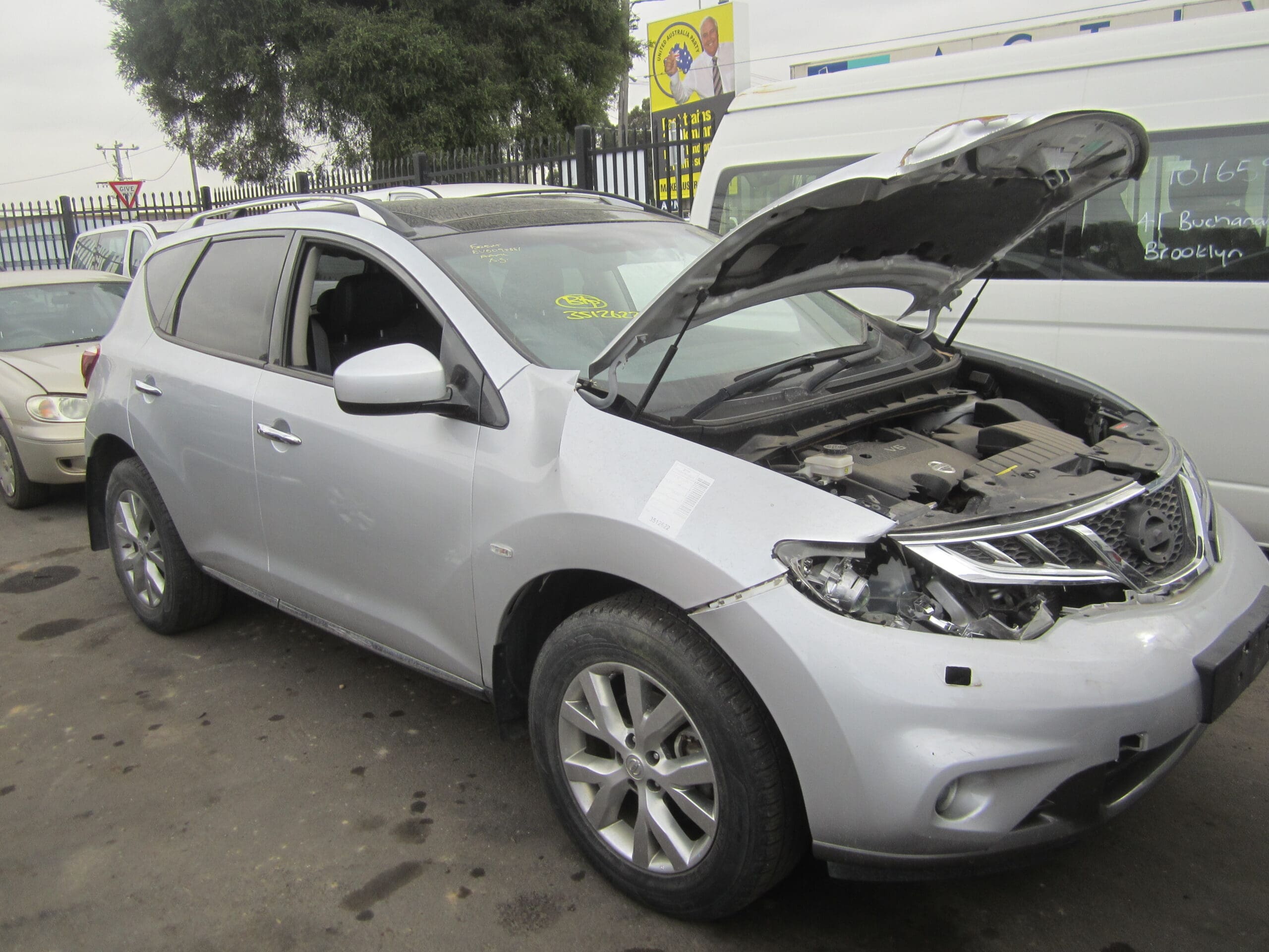 NISSAN MURANO Z51 Ti VQ35 V6 AUTO AWD SILVER 2012 WRECKING