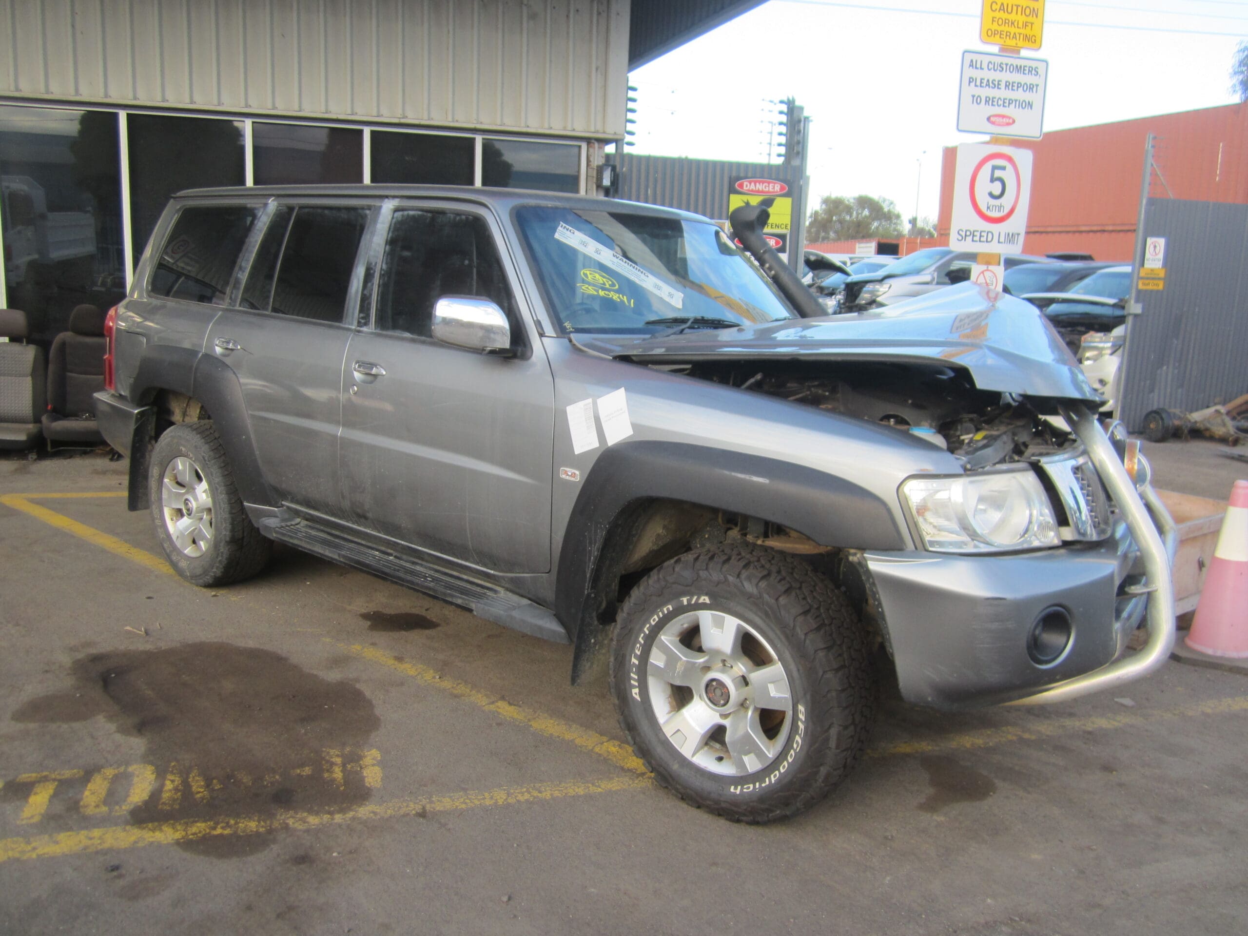 NISSAN PATROL Y61 TB48 AUTO PETROL GREY 2006 WRECKING