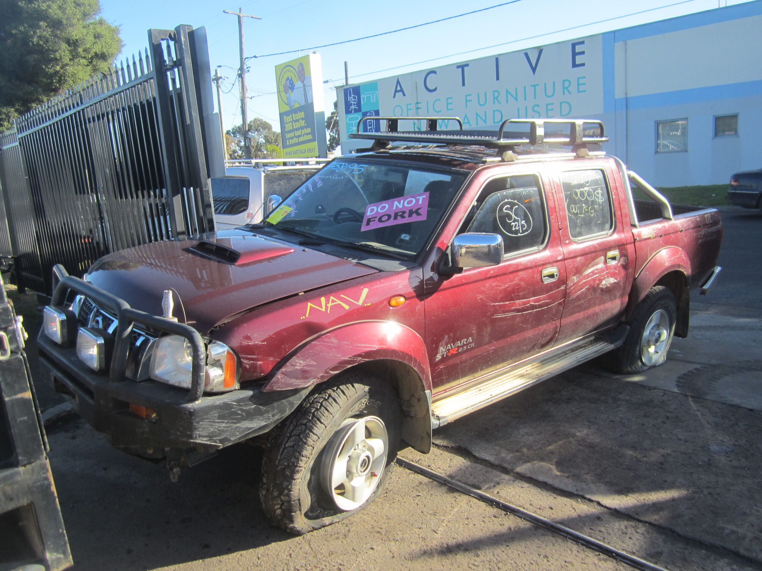 NISSAN NAVARA D22 ST-R YD25 4X4 ROOF RACK 2008 WRECKING