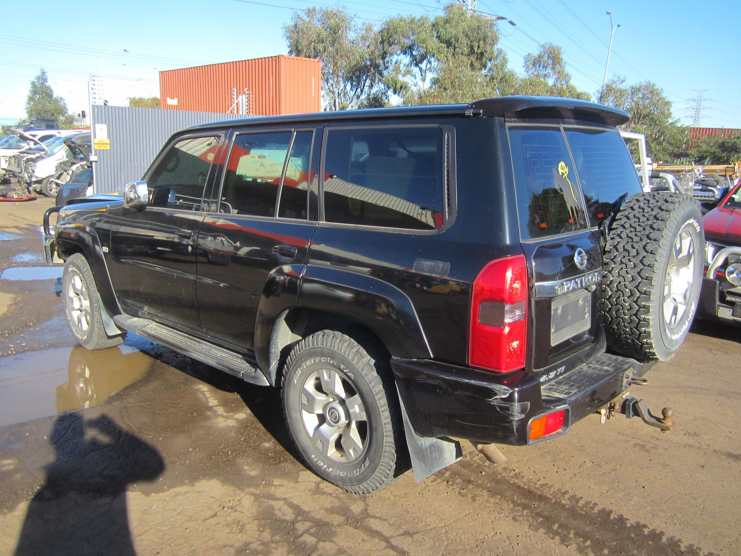 NISSAN PATROL Y61 TB48 AUTO 4X4 Ti WAGON BLACK 2008 WRECKING