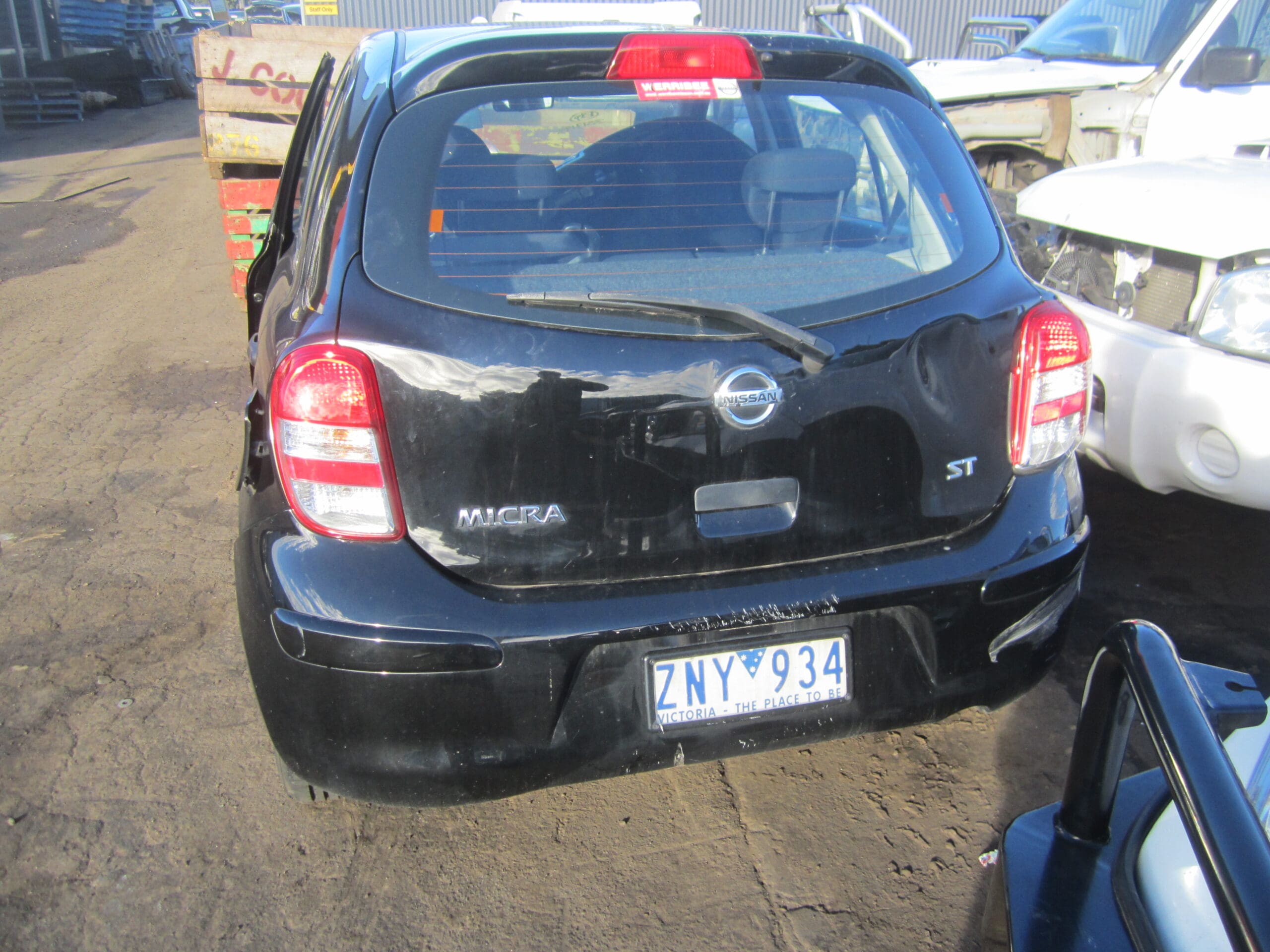 NISSAN MICRA K13 1.2L 3 CYLINDER ST BLACK 2010 WRECKING