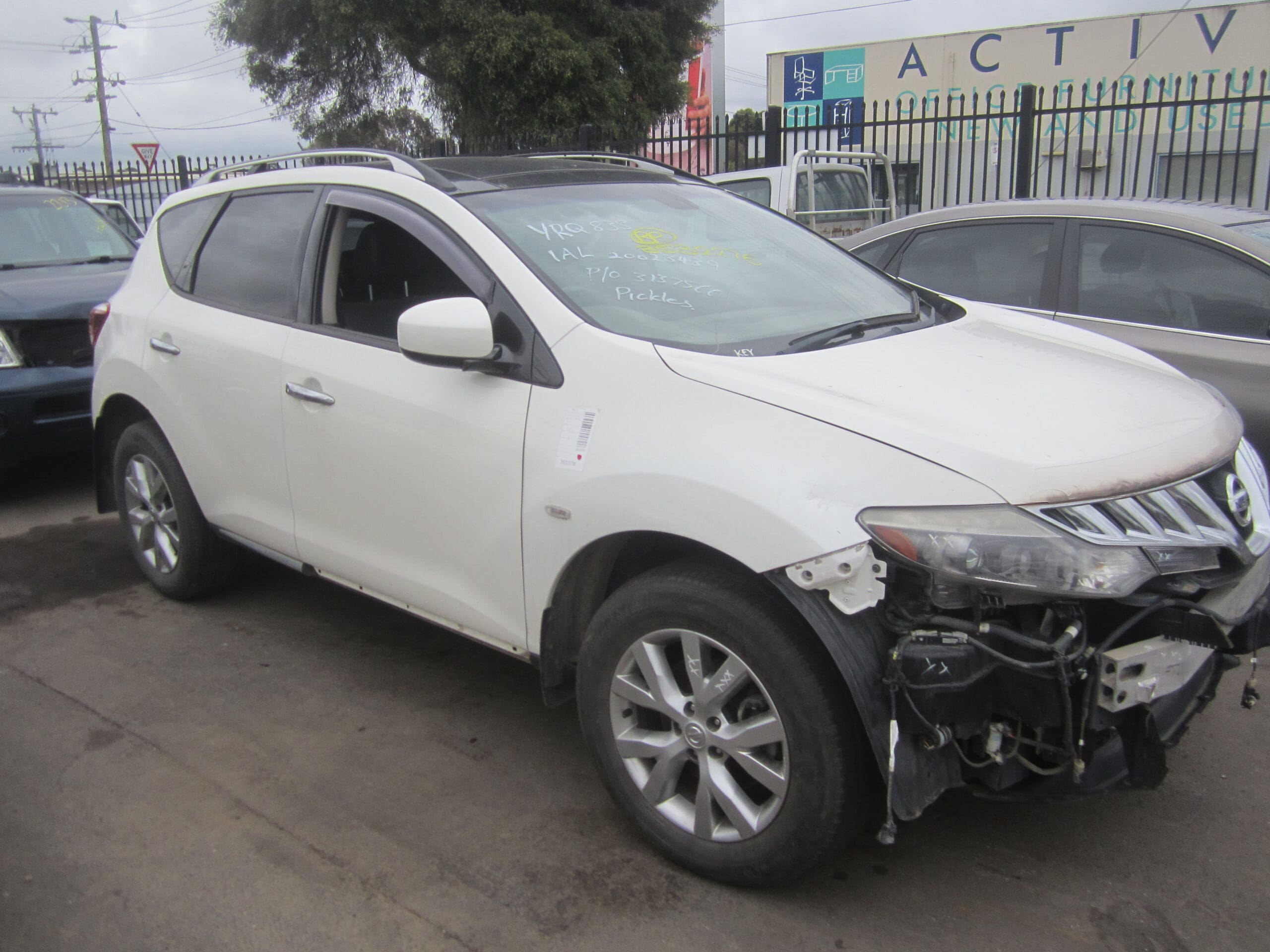 NISSAN MURANO Z51 Ti VQ35 AUTO WHITE 2012 WRECKING
