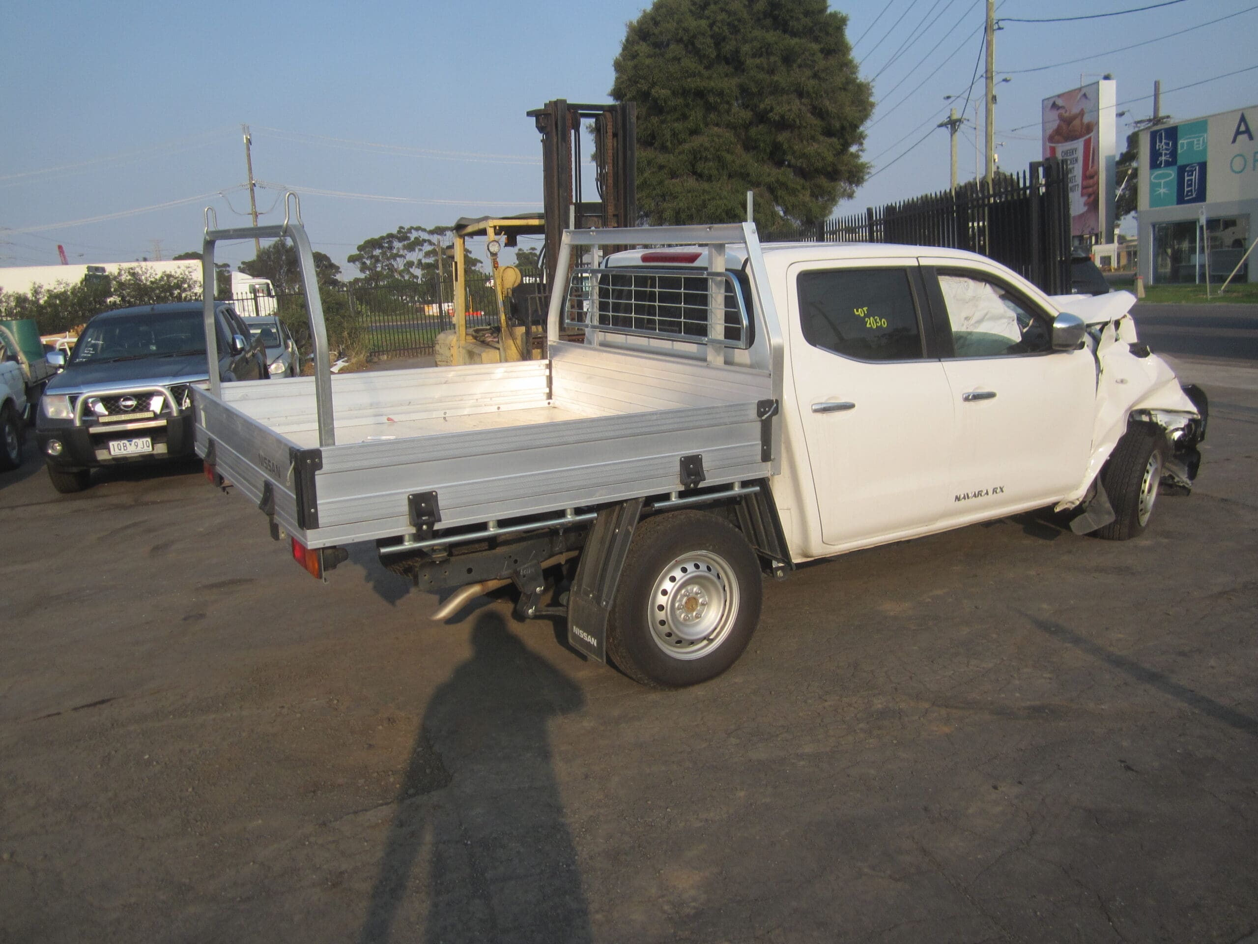 NISSAN NAVARA D23 NP300 RX DUALCAB ALLOY TRAY WHITE 2016 WRECKING
