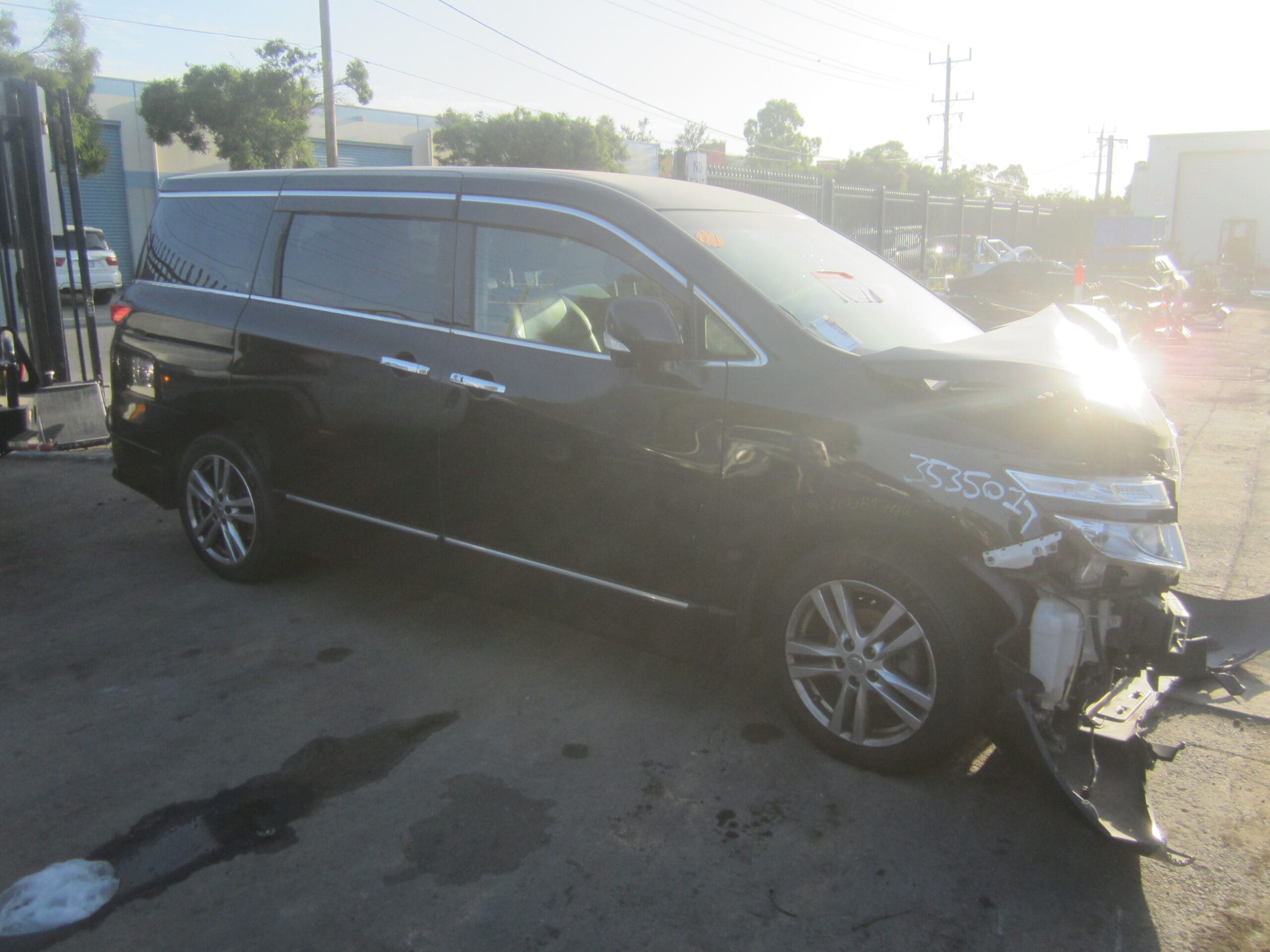 NISSAN ELGRAND E52 VQ35 2WD AUTO BLACK 2012 WRECKING