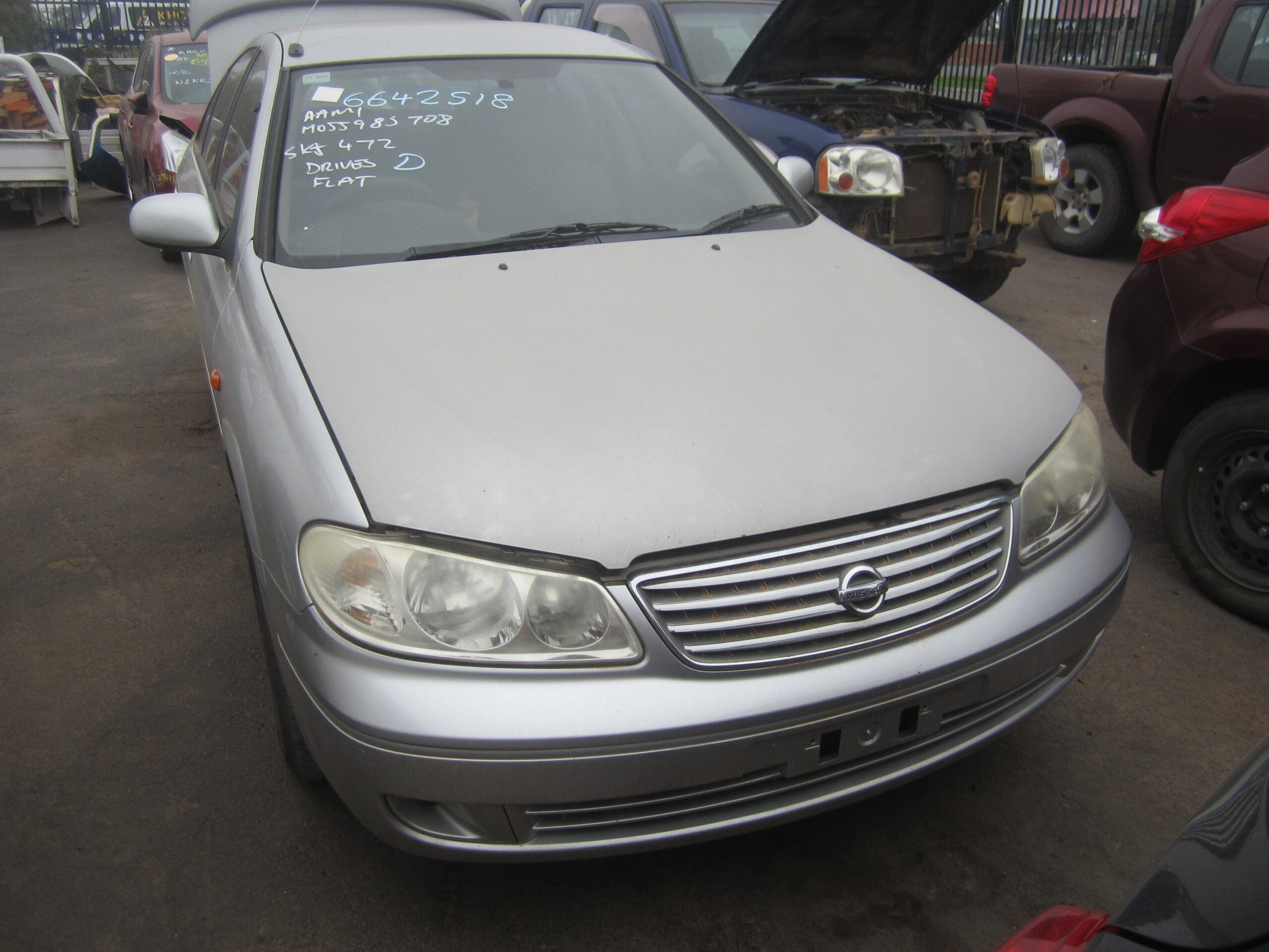 NISSAN PULSAR N16 S2 SEDAN 1.8 SILVER 2004 WRECKING