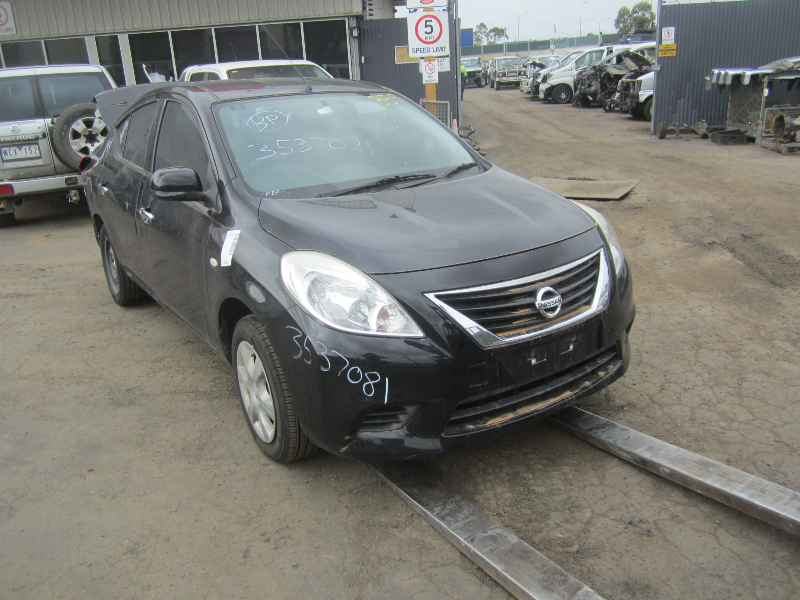 NISSAN ALMERA N17 BLACK 2012 WRECKING