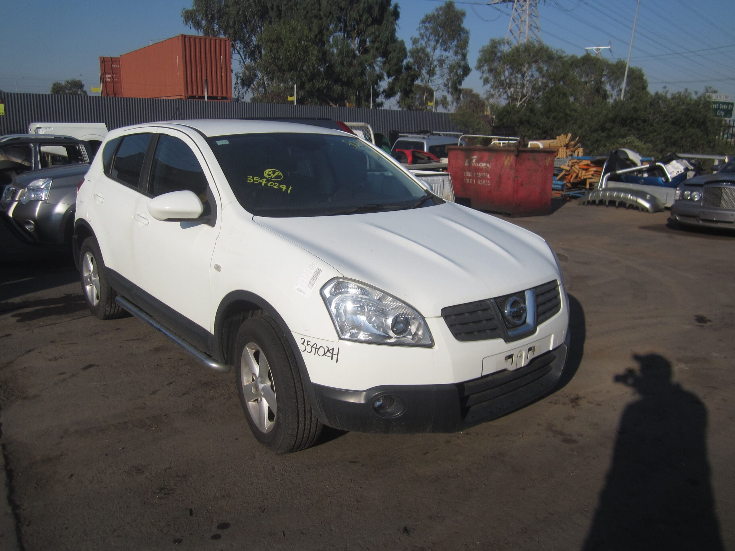 NISSAN DUALIS J10 Ti 4X4 2L WHITE 2008 WRECKING