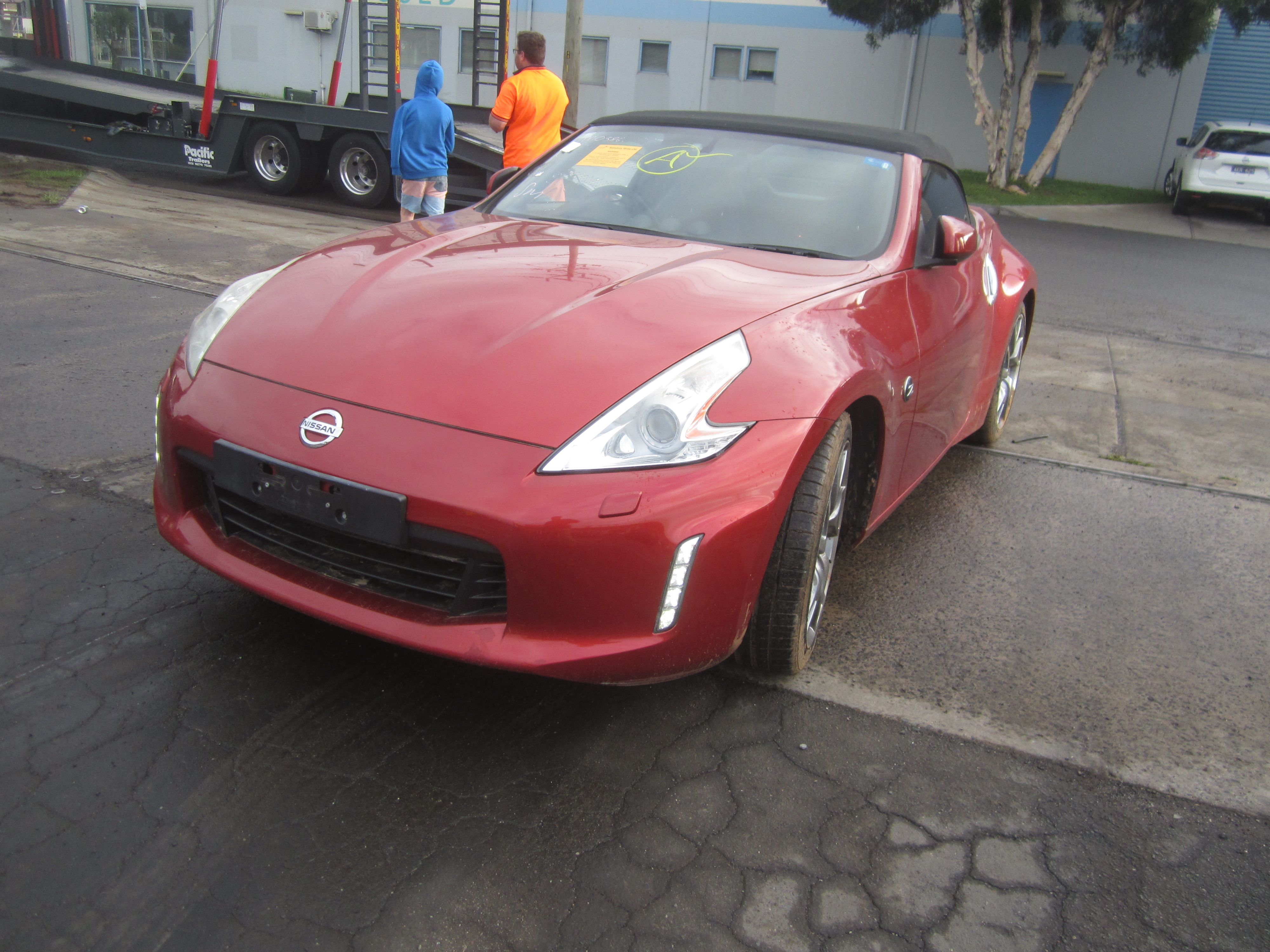 NISSAN 370Z Z34 CONVERTIBLE SOFT TOP VQ35 RED 2012 WRECKING
