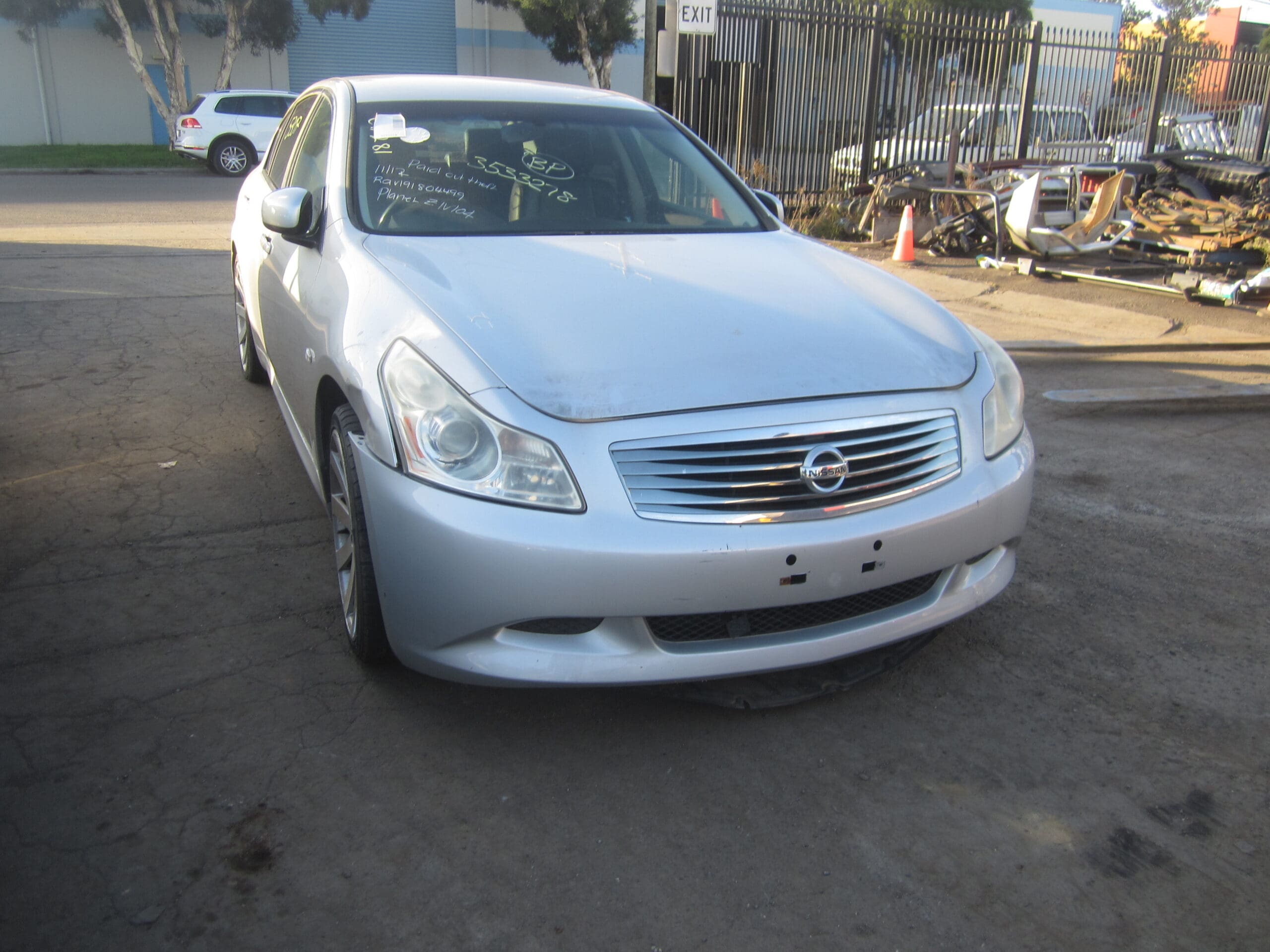 NISSAN SKYLINE V36 350GT SEDAN SILVER 2012 WRECKING