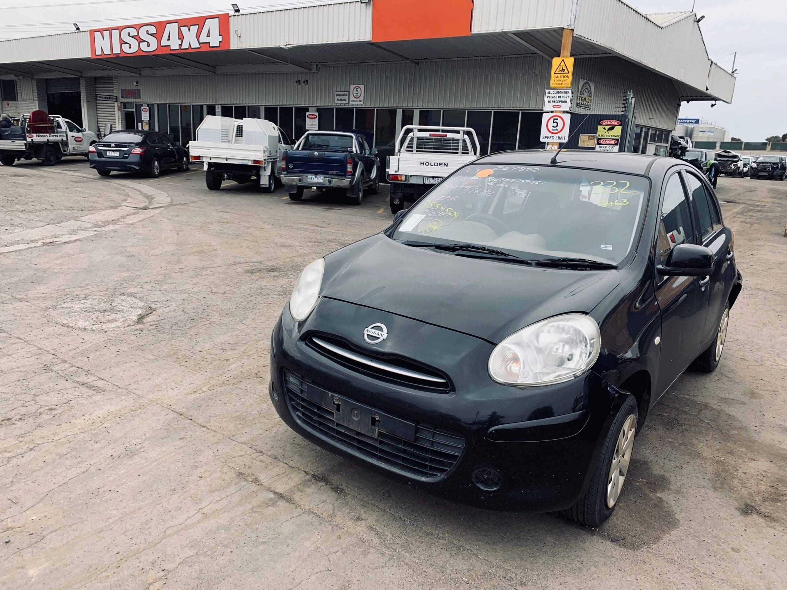 NISSAN MICRA K13 ST HATCH BLACK 2011 WRECKING