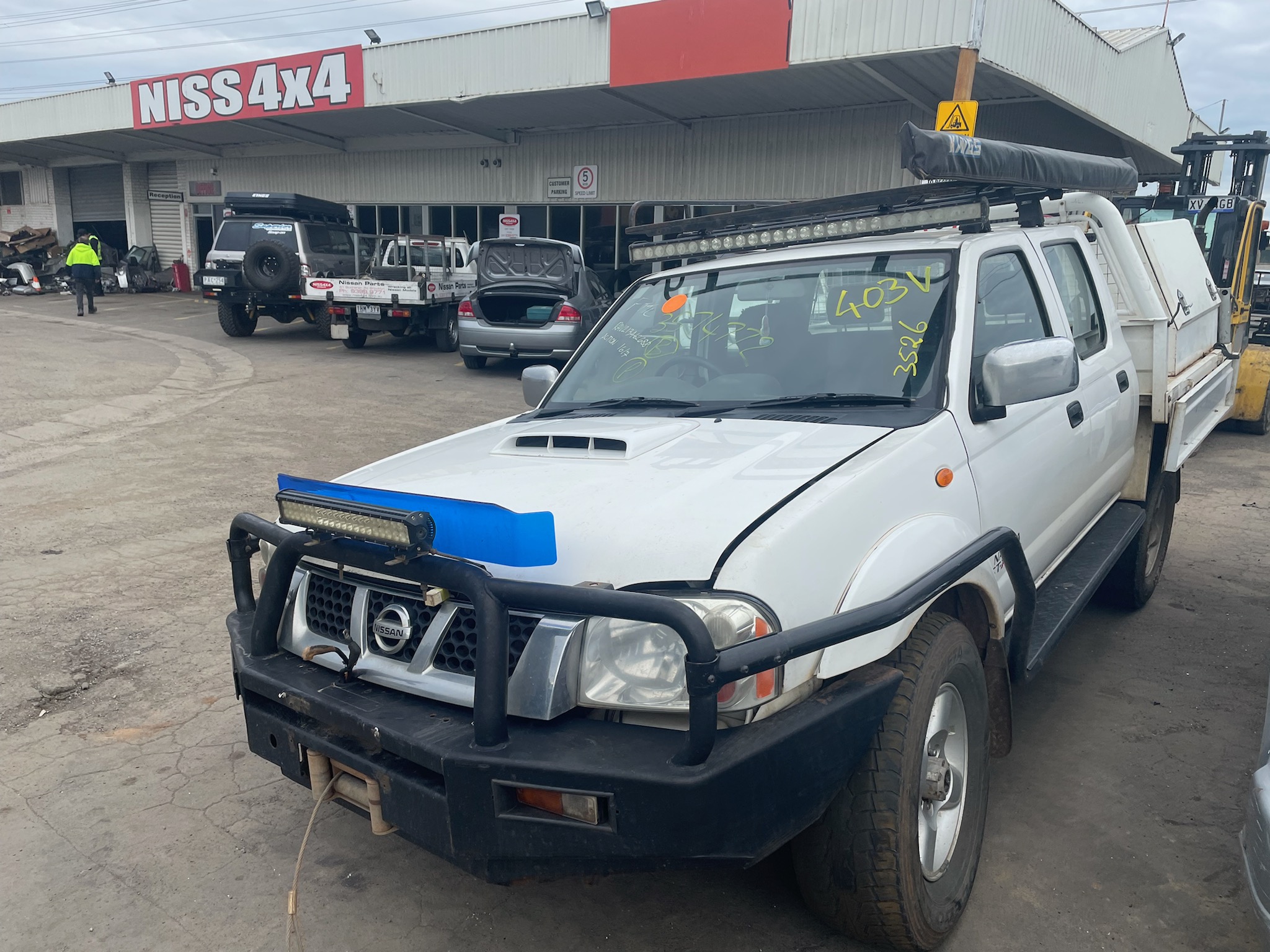 NISSAN NAVARA D22 YD25 DIESEL WHITE TRAY 2009 WRECKING