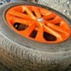 NISSAN JUKE F15 ST-S ALLOY WHEEL ORANGE COLOR SET OF 4 GENUINE USED 2011 - 2019 - Image 3